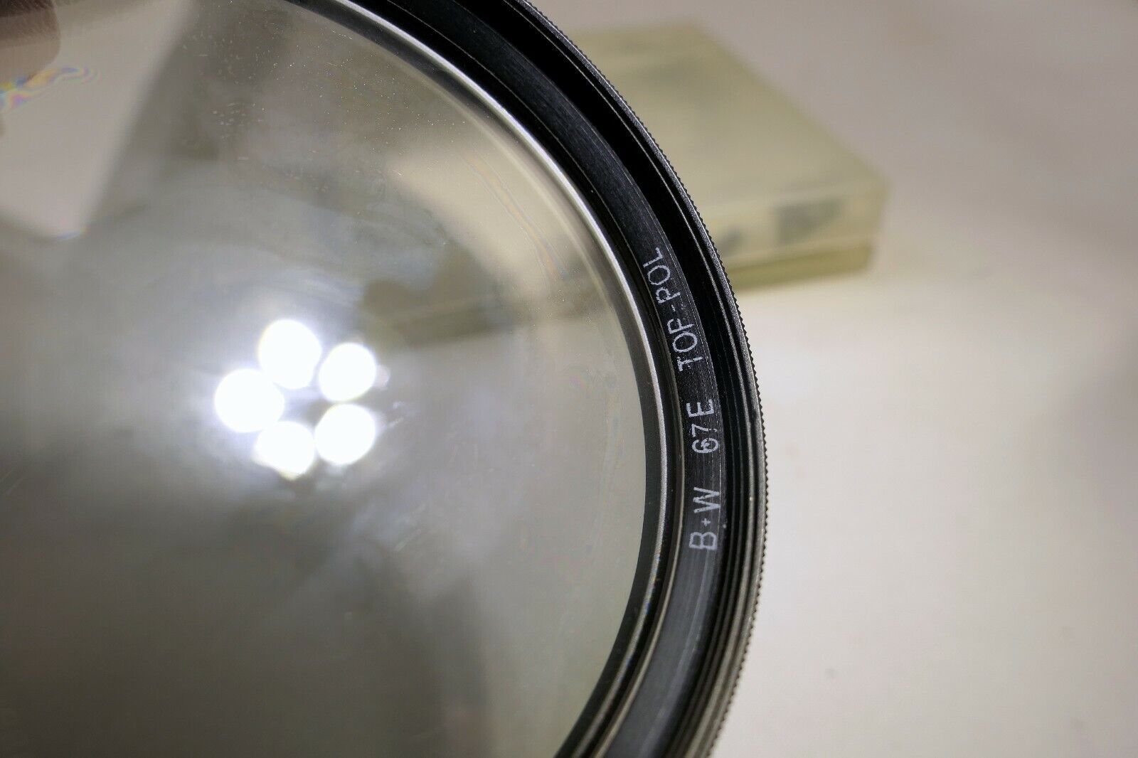 B+W 67mm Polarizer PL TOP POL Germany - damaged coating separation - genuine