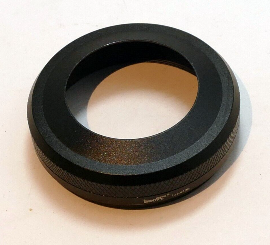 Haoge LH-X49B Black Metal Lens Hood Ring for Fujifilm X100F X100S X100T