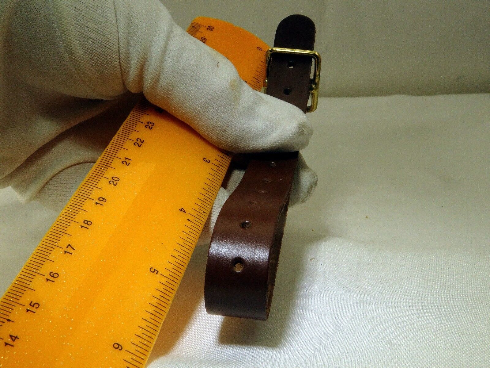 leather camera case strap 11" long  with only one buckle