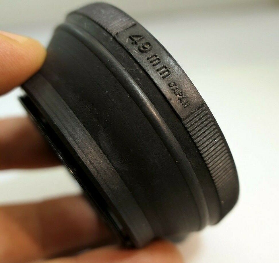 49mm Rubber Lens Hood Shade for Normal 50mm f1.7 f1.8 f1.9 double threaded