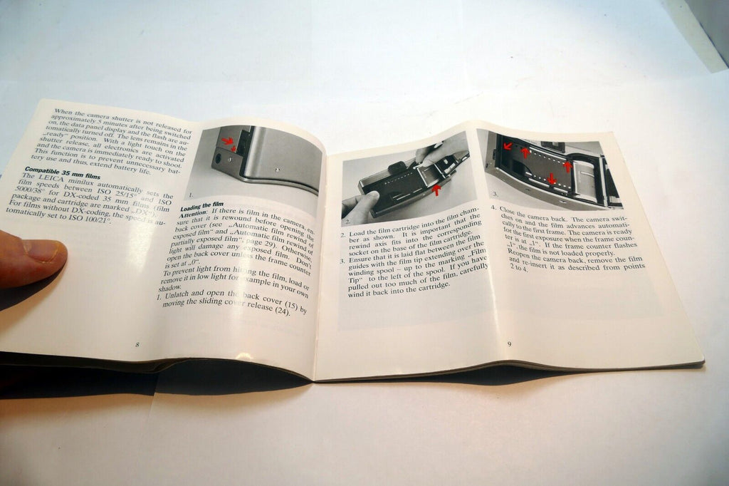 Leica Minilux 40mm f2.4 camera Manual Instruction Guide  Book  OEM Genuine