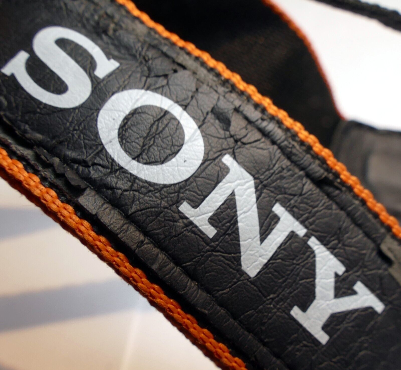Sony Alpha a Shoulder Camera  Strap canvas Black-Orange -  Genuine OEM