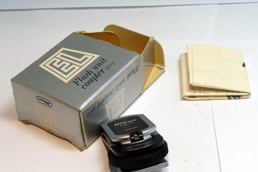 Nikon AS-2 Flash  Coupler Adapter for EL Nikkormat cameras Boxed- MINT