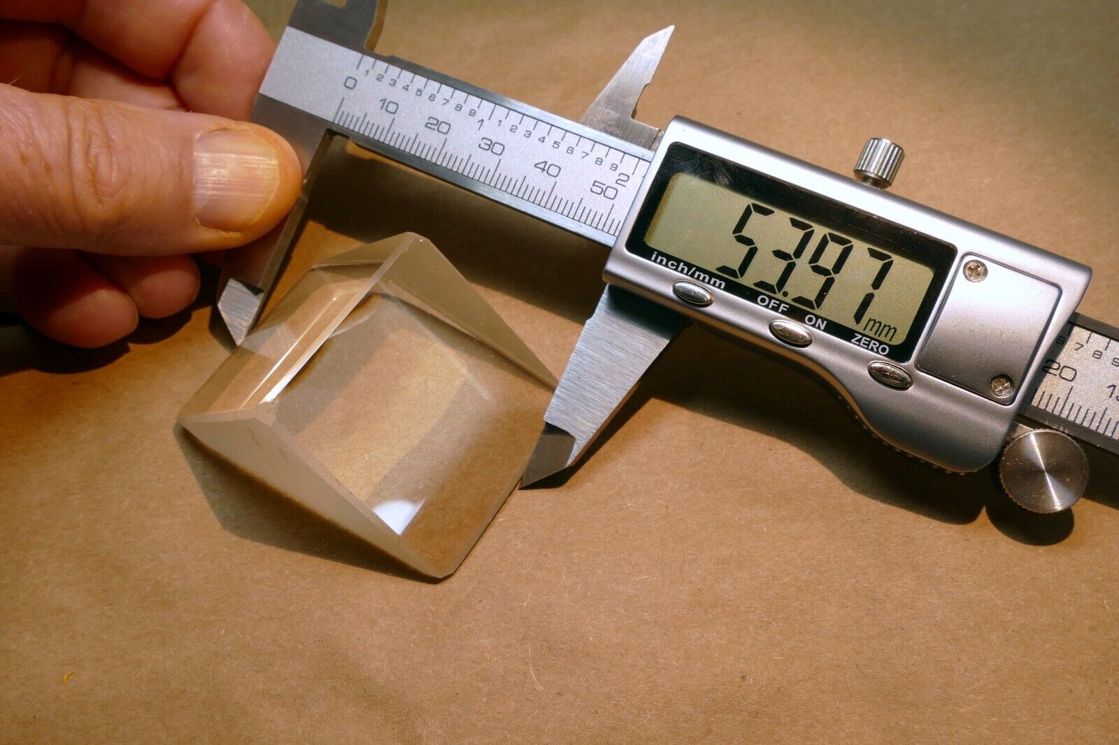 30mm Optical glass right angle prism 90 degree total reflection measurement