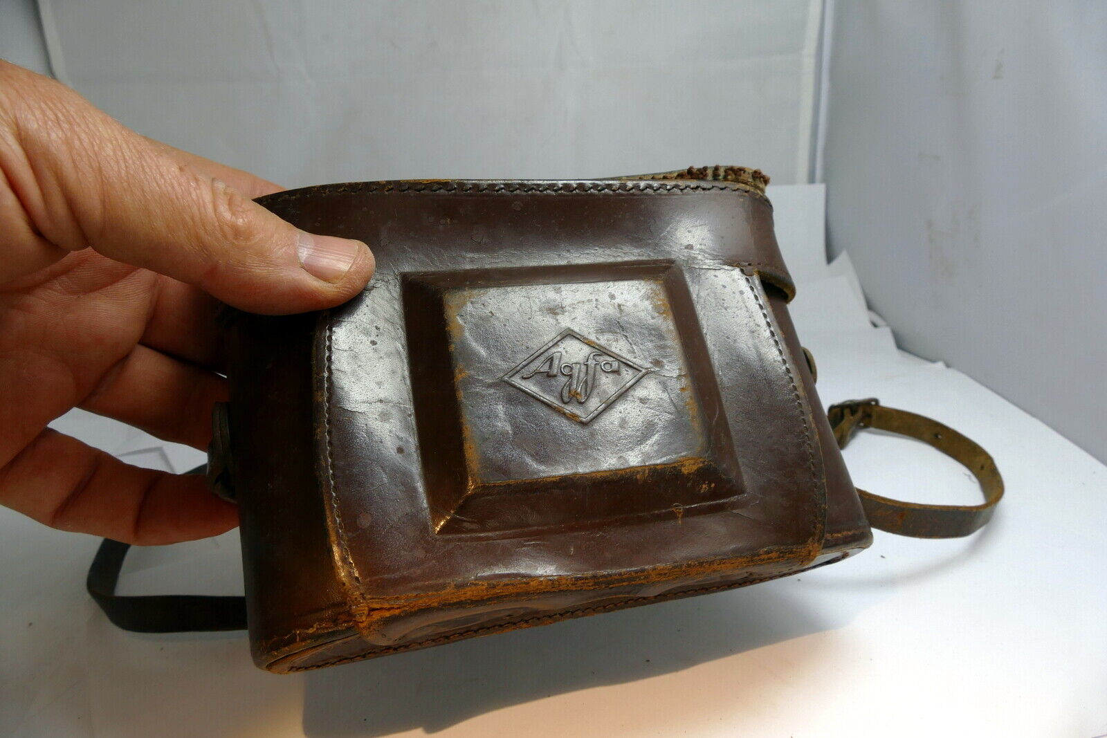 Leather case for Agfa 6X6 Jesolette Folding Camera Jgestar Lens 8.5cm f6.3