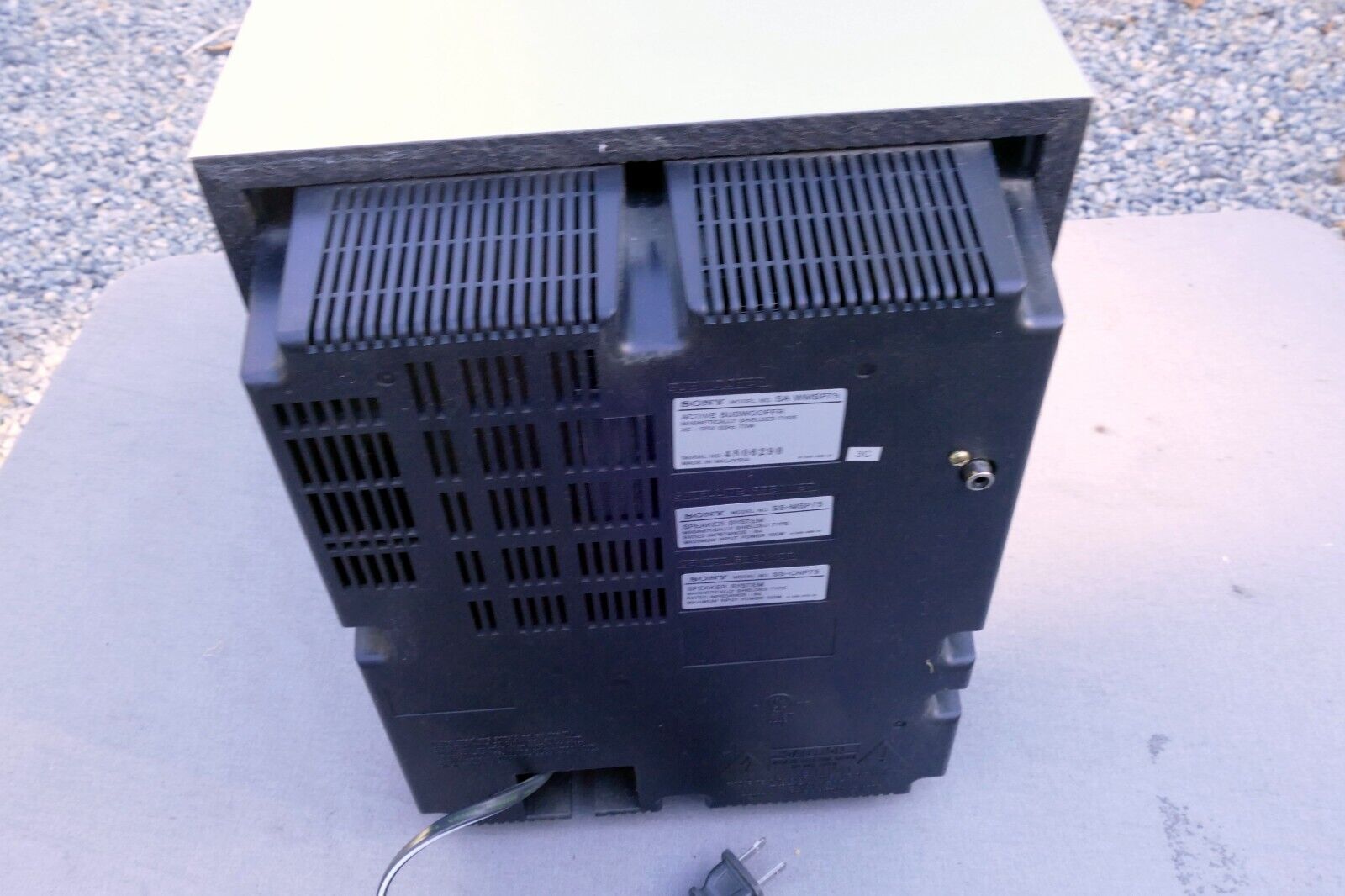 Sony Subwoofer Speaker SA-WMSP75 Active Powered AC 120V 60Hz 75W SILVER *Tested*