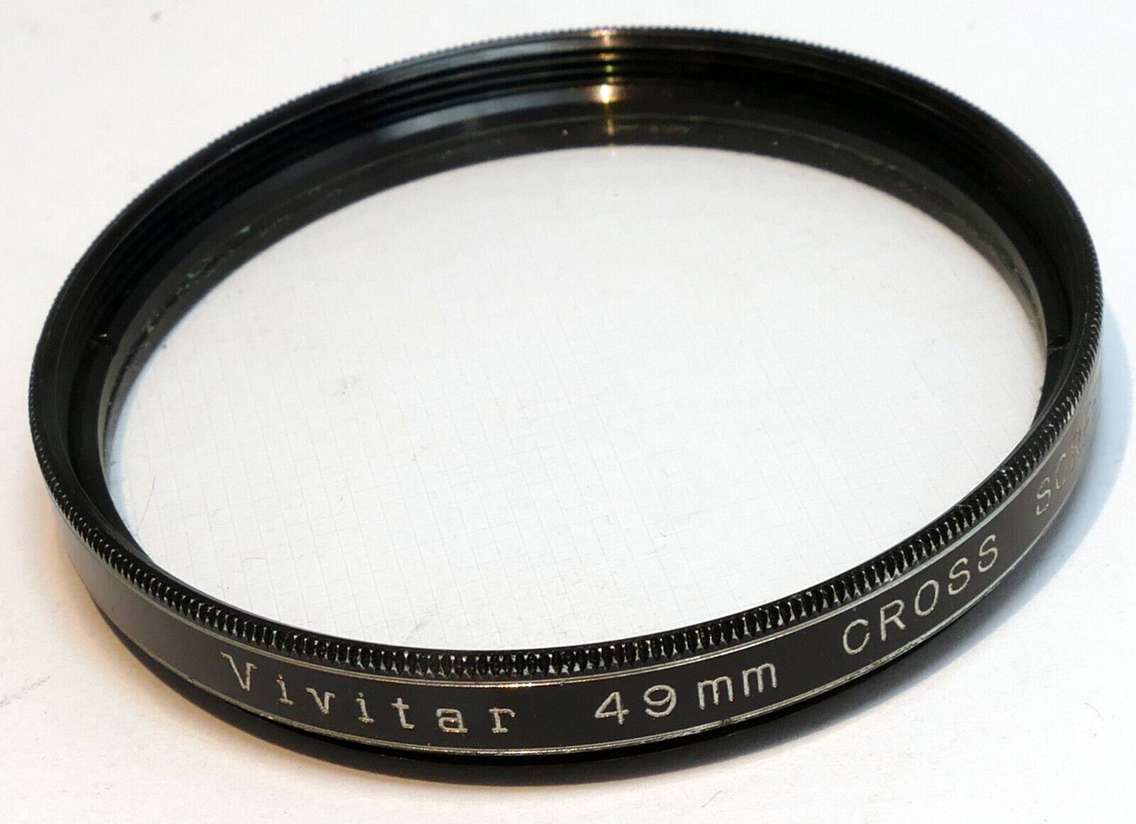 Vivitar  49mm Filter Cross Screen  small Four star