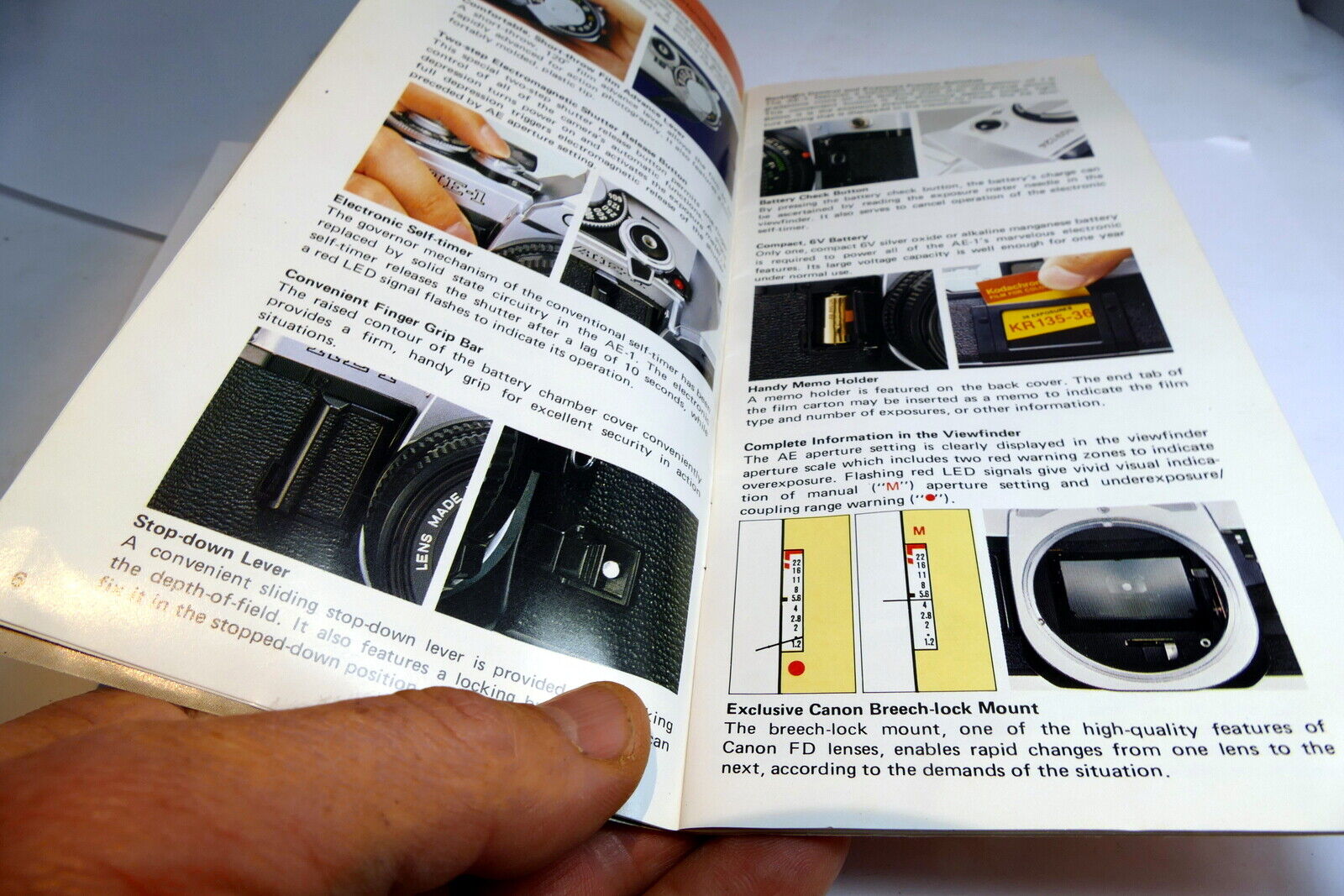 "Canon AE-1 NEW GENERATION" camera Brochure Accessory Chart Guide English E