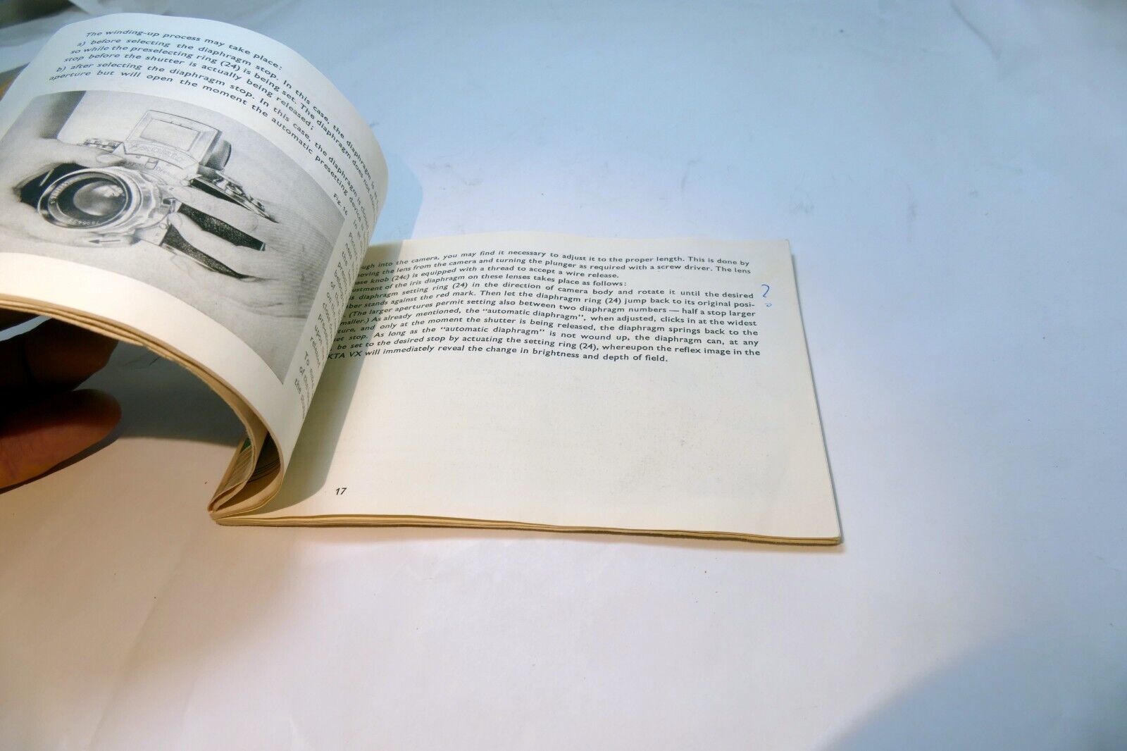 Exakta VX IIA Camera Guide Booklet/Manual Ihagee English EN