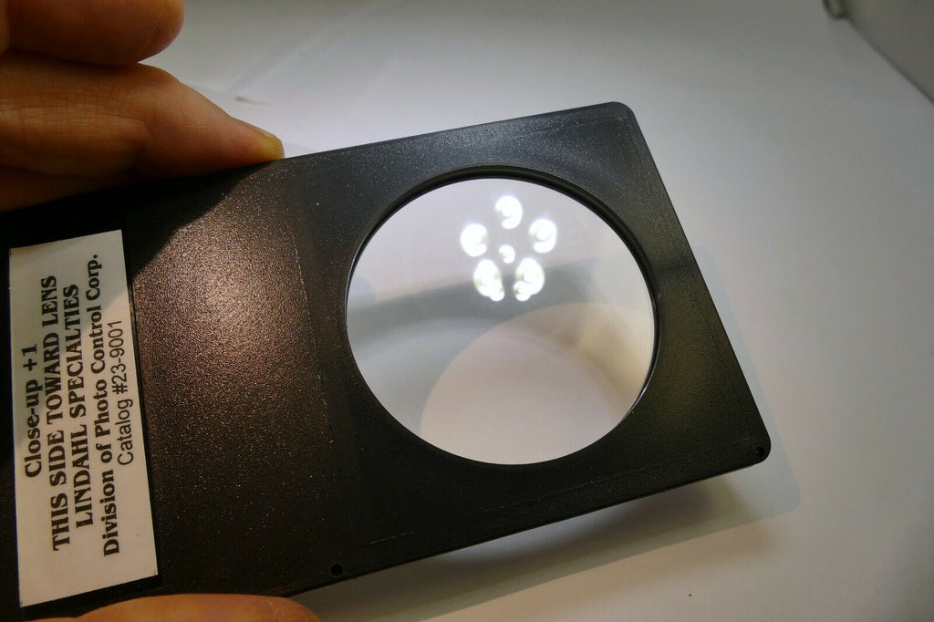 Close-up +1 Macro lens Filter drop in square 3X3" for Lindahl specialties