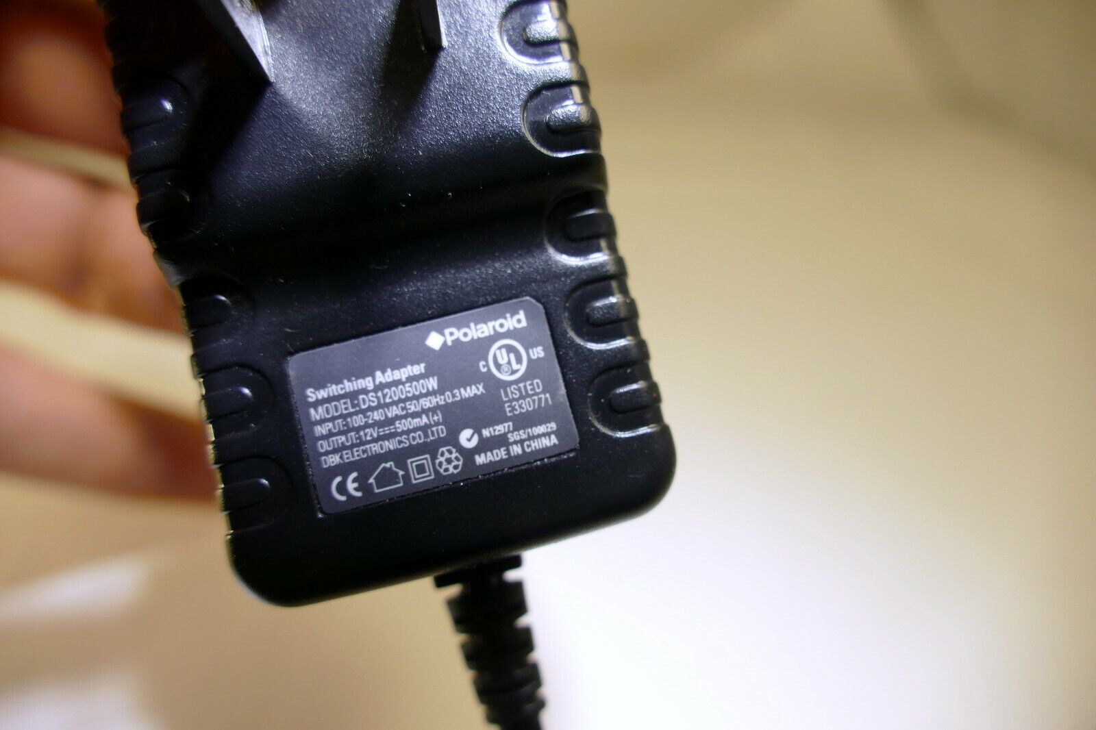 Polaroid 1200500W   Battery Charger genuine OEM  AC power supply