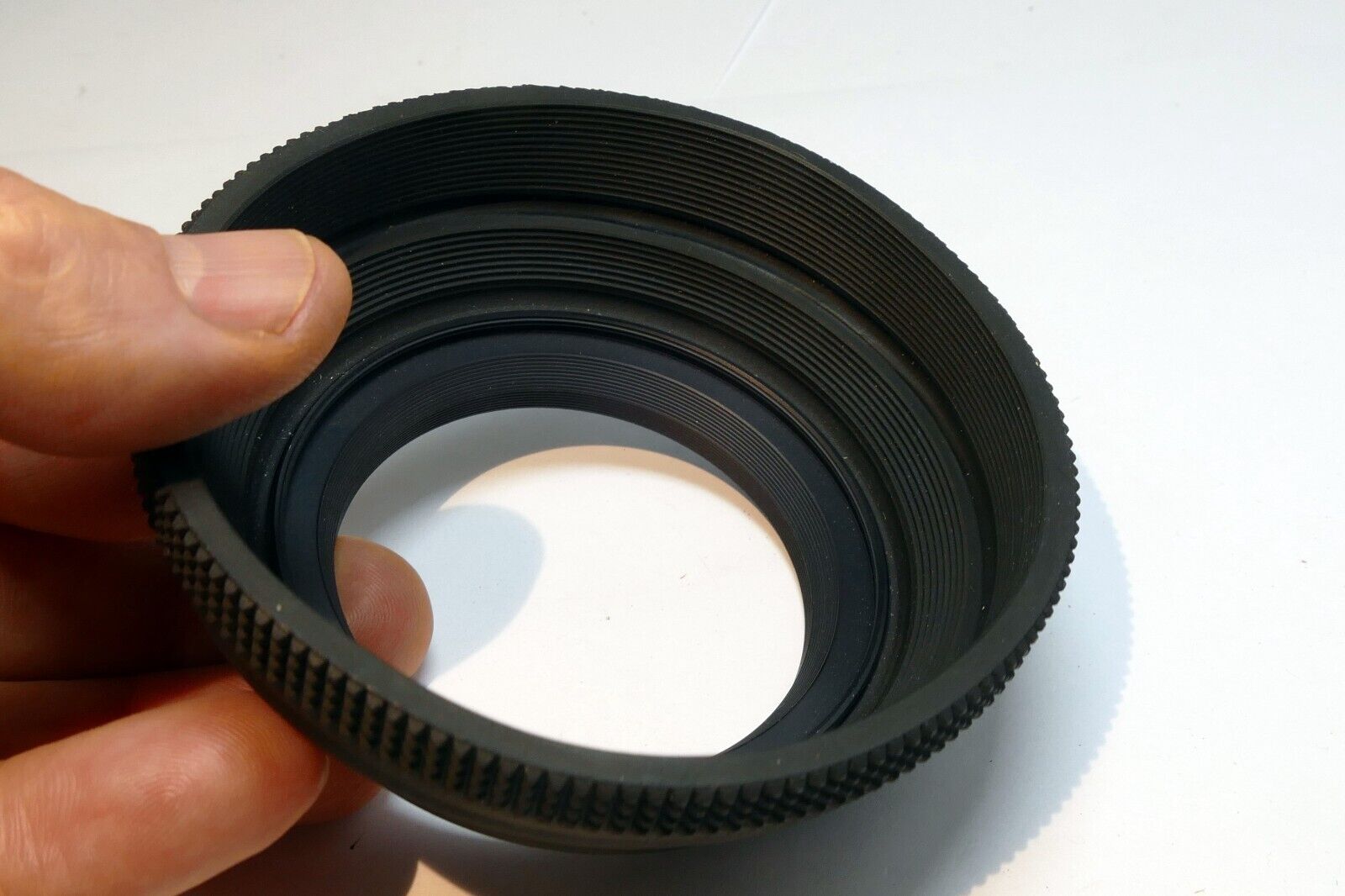 58mm Rubber Lens Hood Shade Double threaded collapsible wide angle
