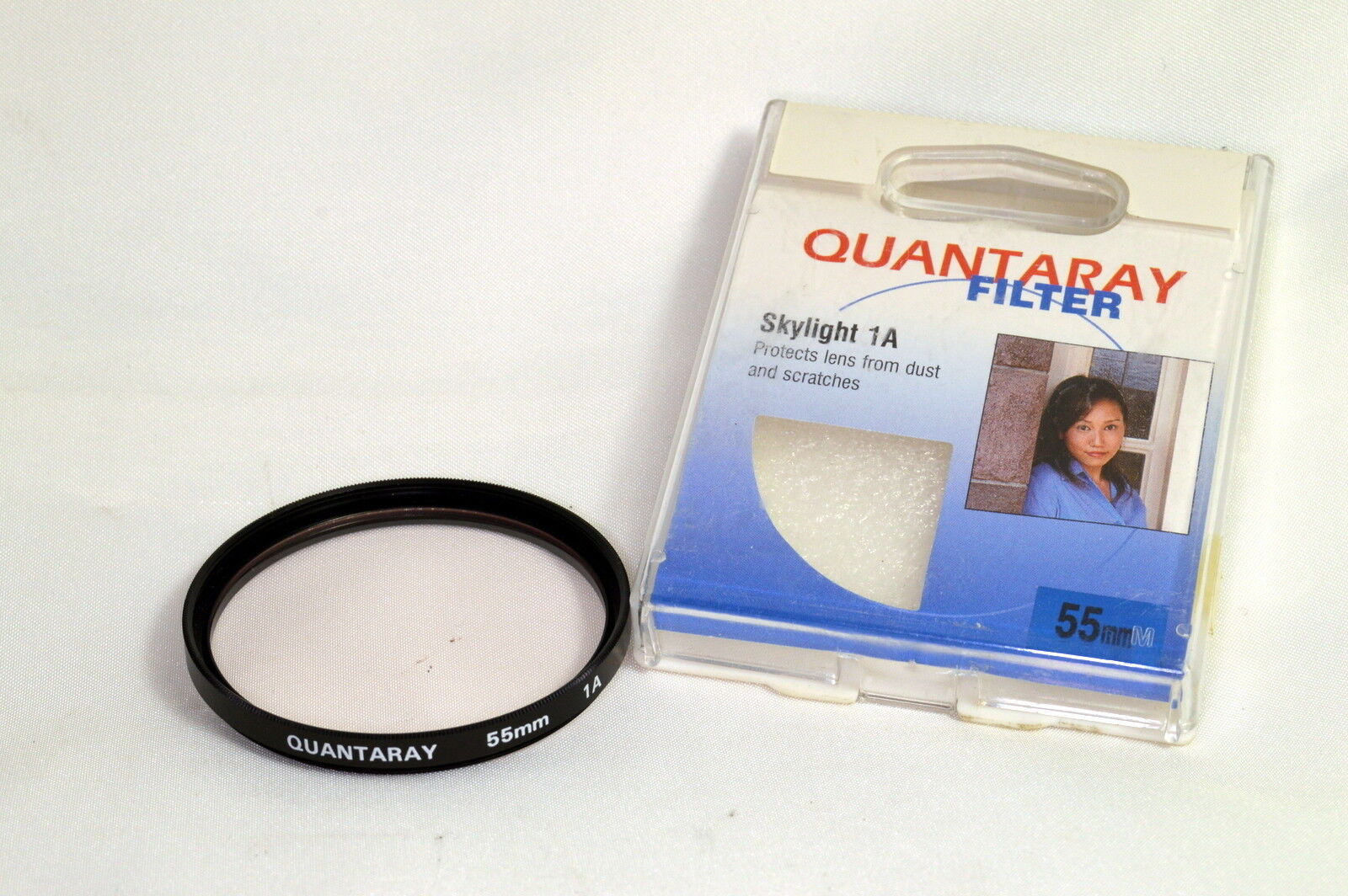 Quantaray 55mm 1A Skylight Lens Filter Made in Japan with storage case O105022