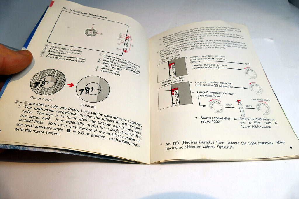 Canon AE-1 camera Instructions Owner's manual ( Part 2 II) Guide English E