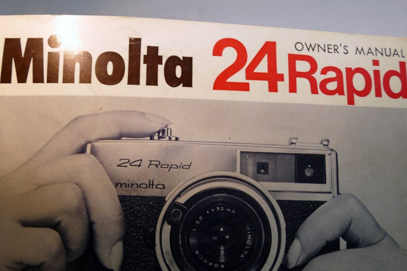 Minolta 24 Rapid  rangefinder Camera  Instruction Owners Manual  Guide English E