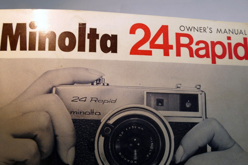 Minolta 24 Rapid  rangefinder Camera  Instruction Owners Manual  Guide English E