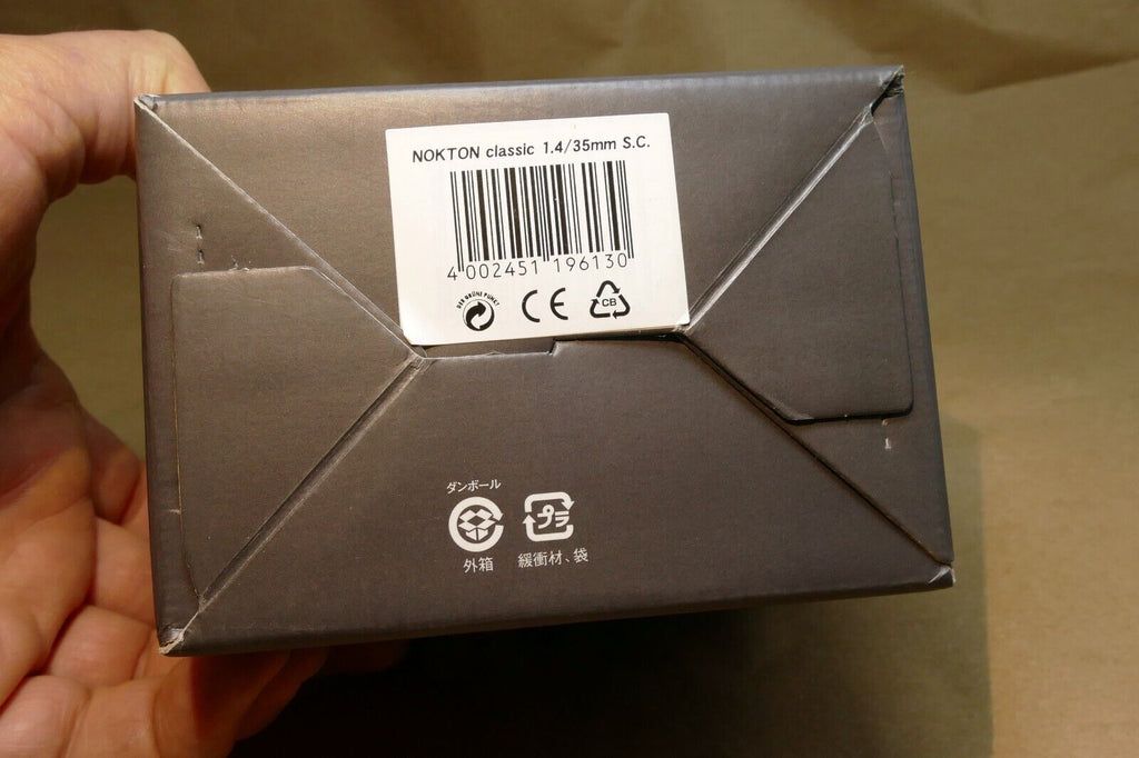 empty lens box (only) for  Nokton Classic Voigtlander 35mm f1.4 S.C.  M lens