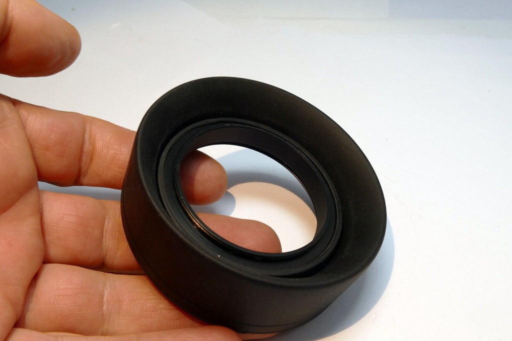 49mm Rubber Lens Hood Shade vintage wide angle telephoto 3-way double threaded