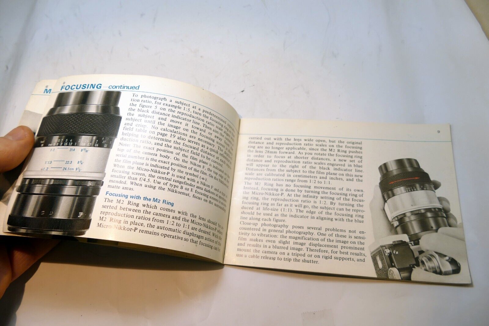 Nikon Micro-Nikkor-P 55mm f3.5 FLENS Instruction Guide Manual 1971