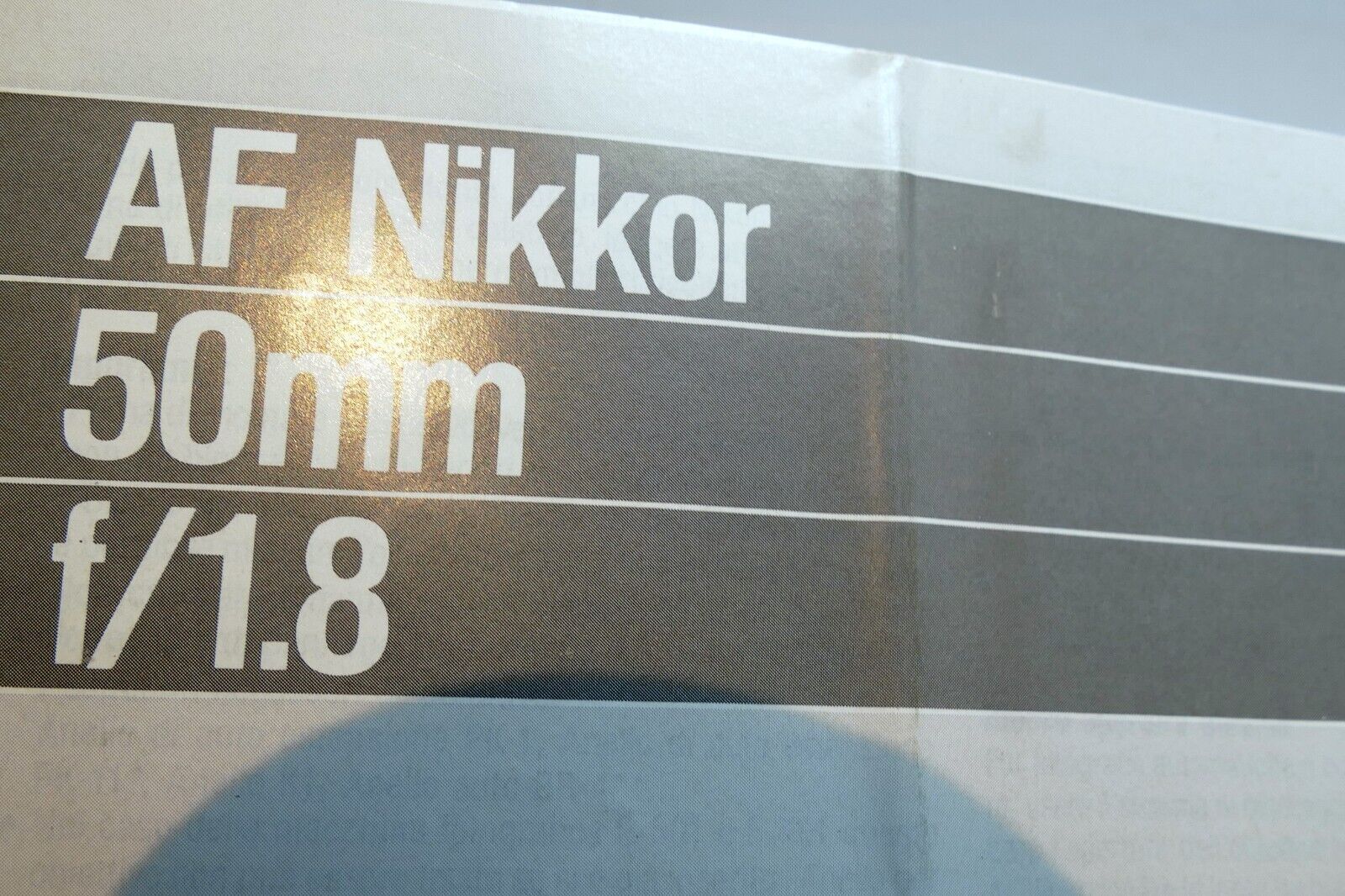 Nikon AF 50mm f1.8  Ai-s Nikkor lens  Guide manual