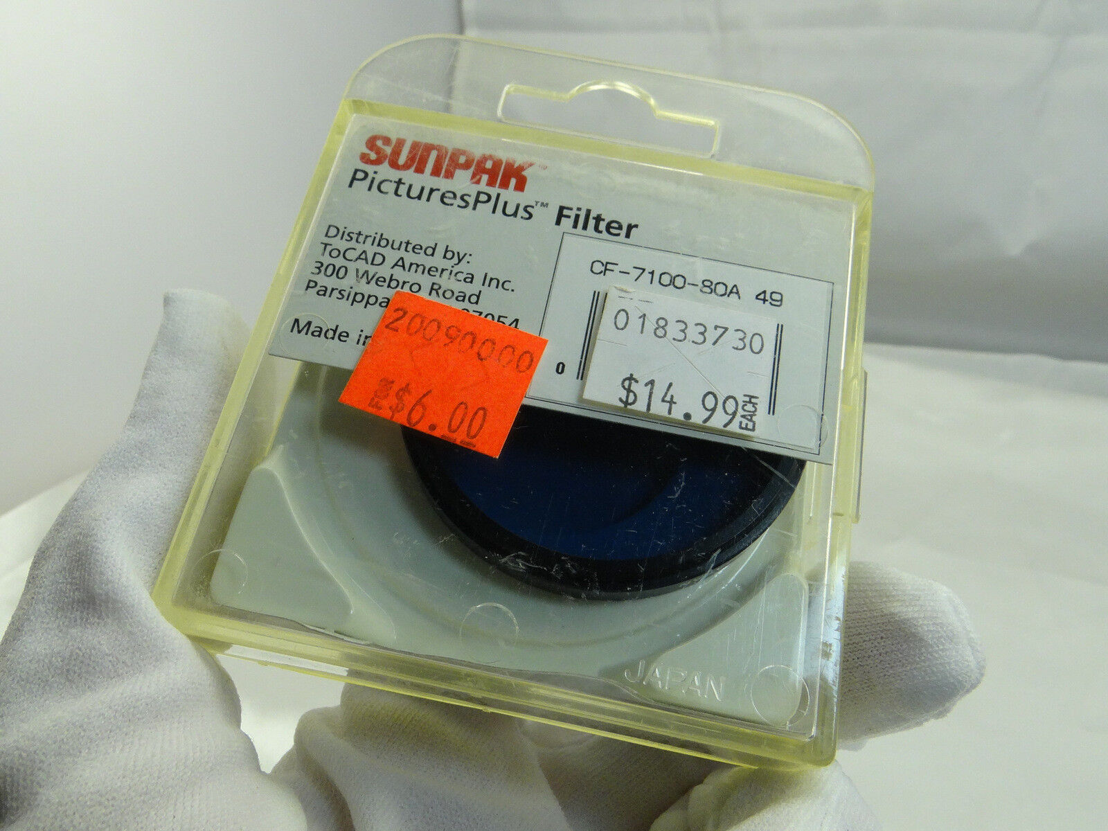 Sunpak 49mm 80A Tungsten to Daylight Conversion Camera Lens Filter Light Blue