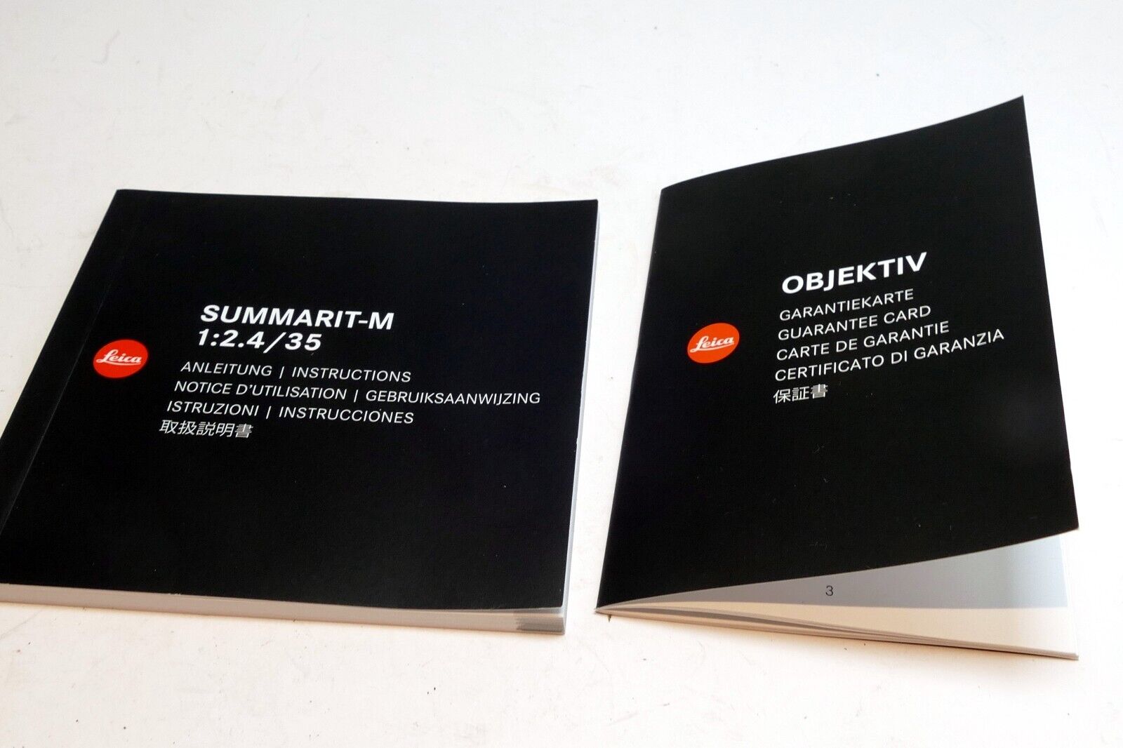 Leica Mummarit-M 35mm f2.4  Asph. lens Instructions manual Guide