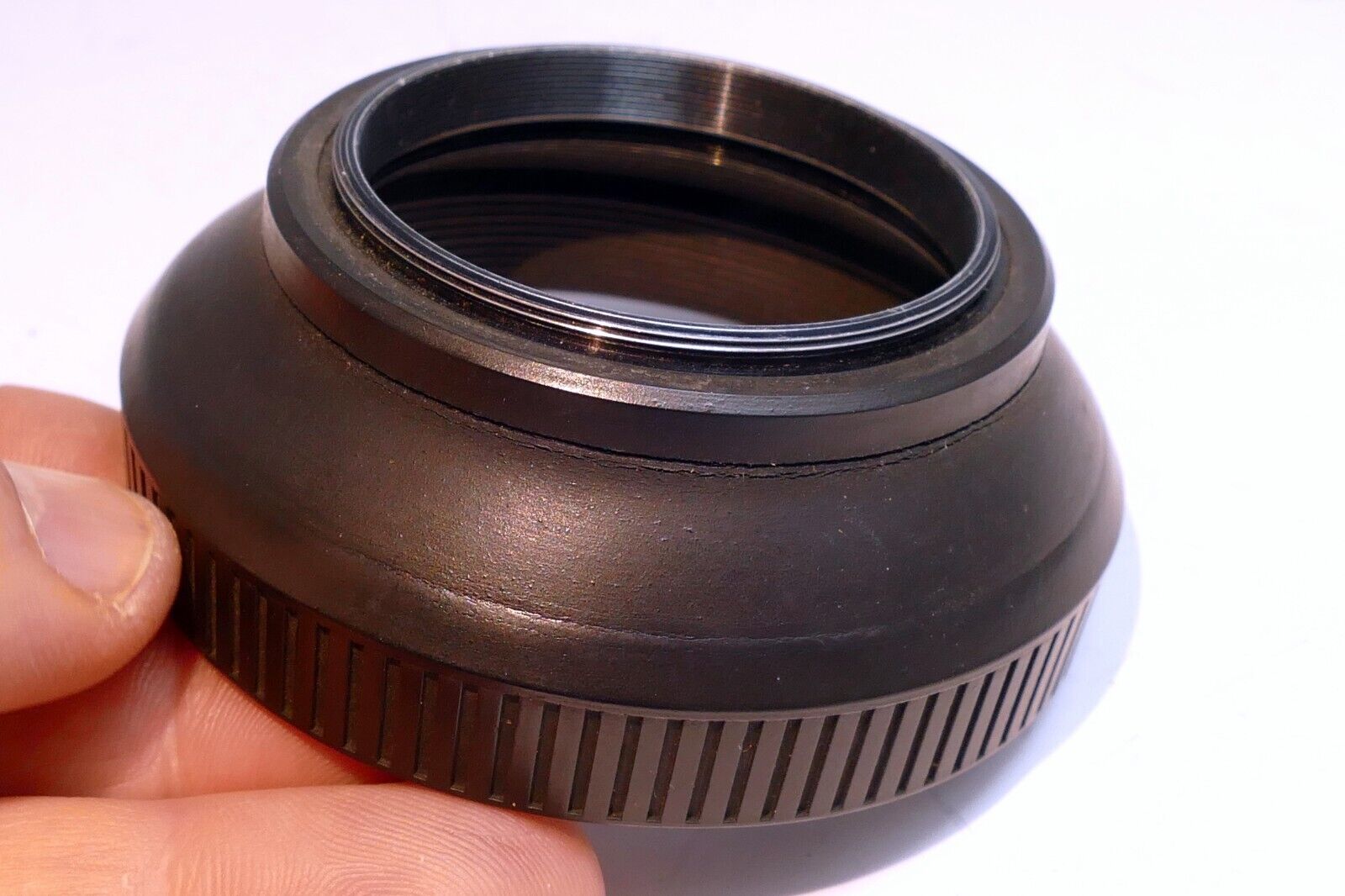 49mm Lens Hood Shade rubber threaded screw in for 50mm f1.9