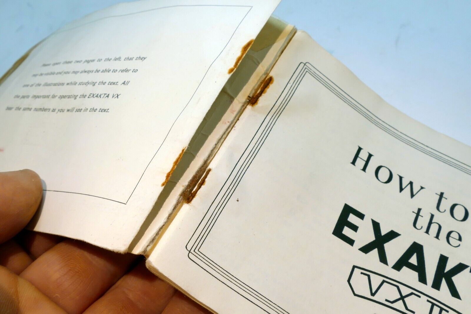 Exakta VX IIA Camera Guide Booklet/Manual Ihagee English EN