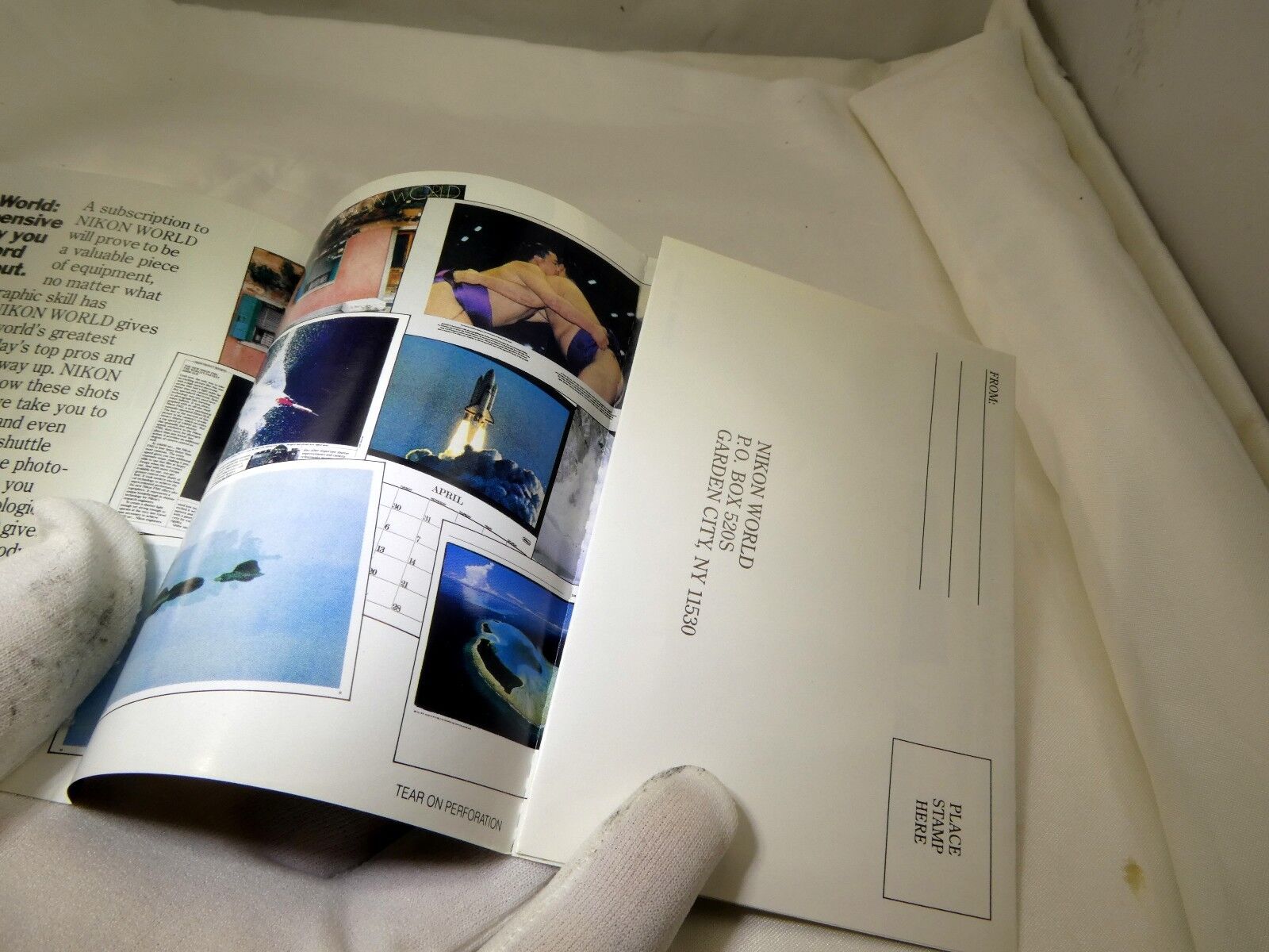 Nikon World brochure Guide subscription post card (EN) vintage