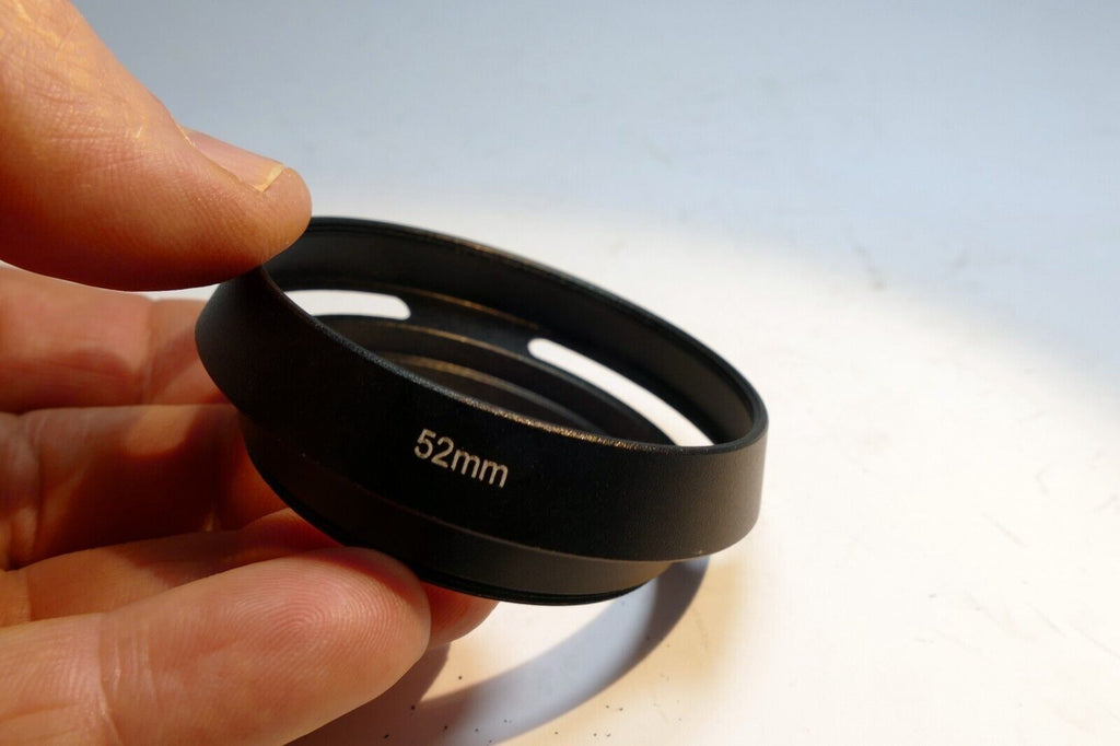 52mm Metal Lens hood shade double threaded screw in front 58mm vented telephoto