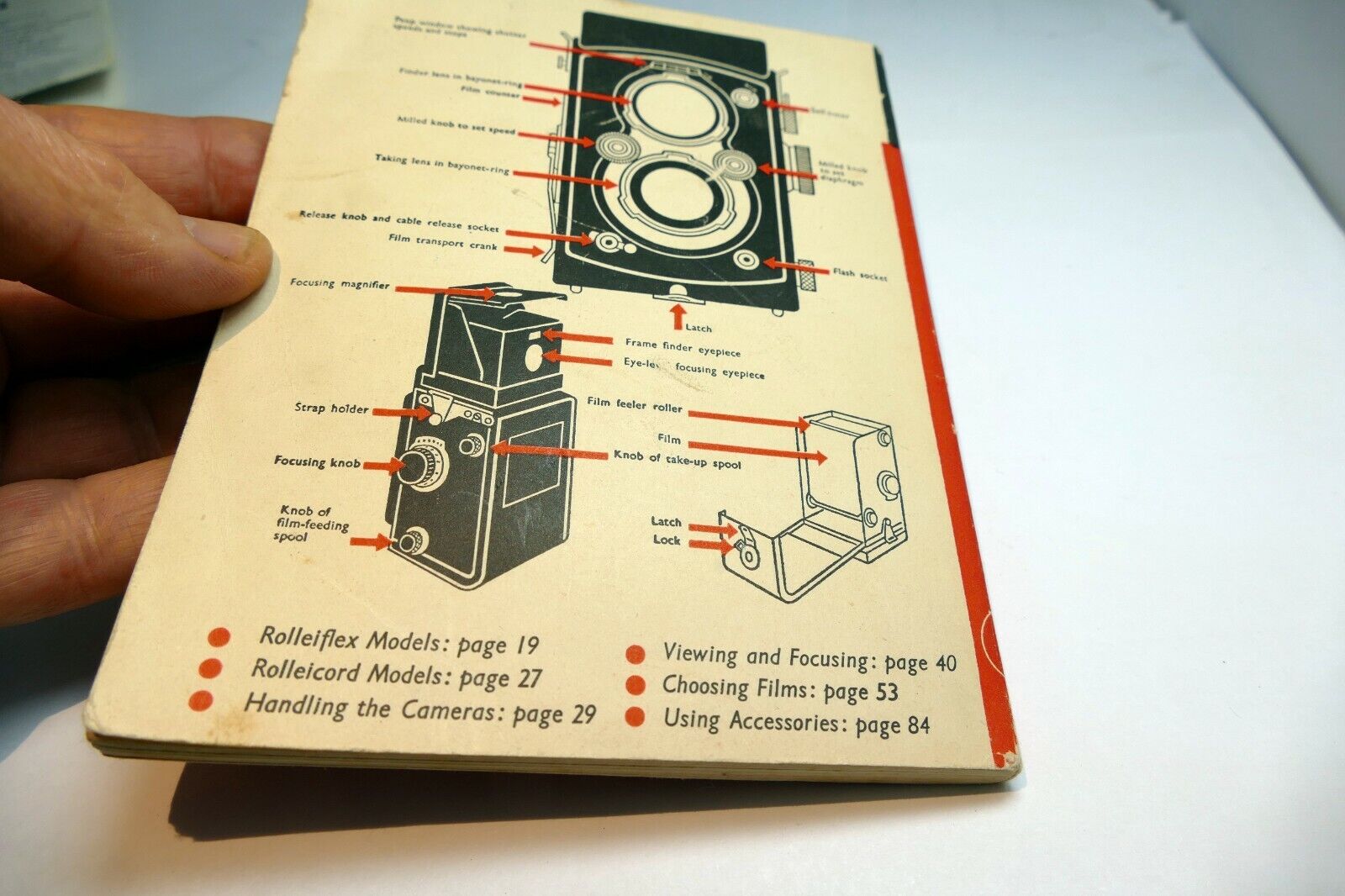 Rolleiflex Rolleicord TLR camera Instruction Guide Manual 1950 English