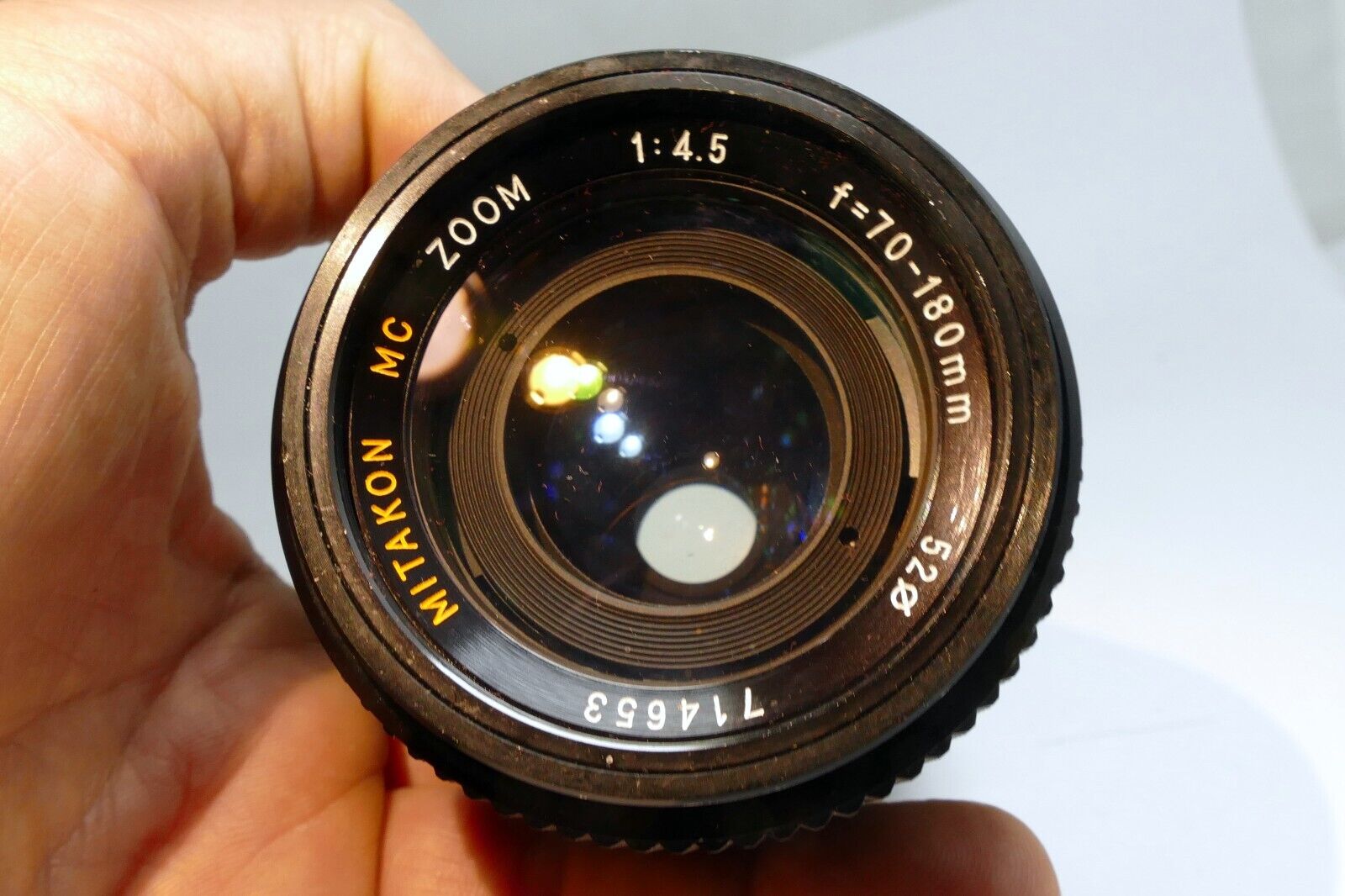 Mitakon 70-180mm f4.5 FD Lens for Canon manual focus telephoto w/ haze AS IS