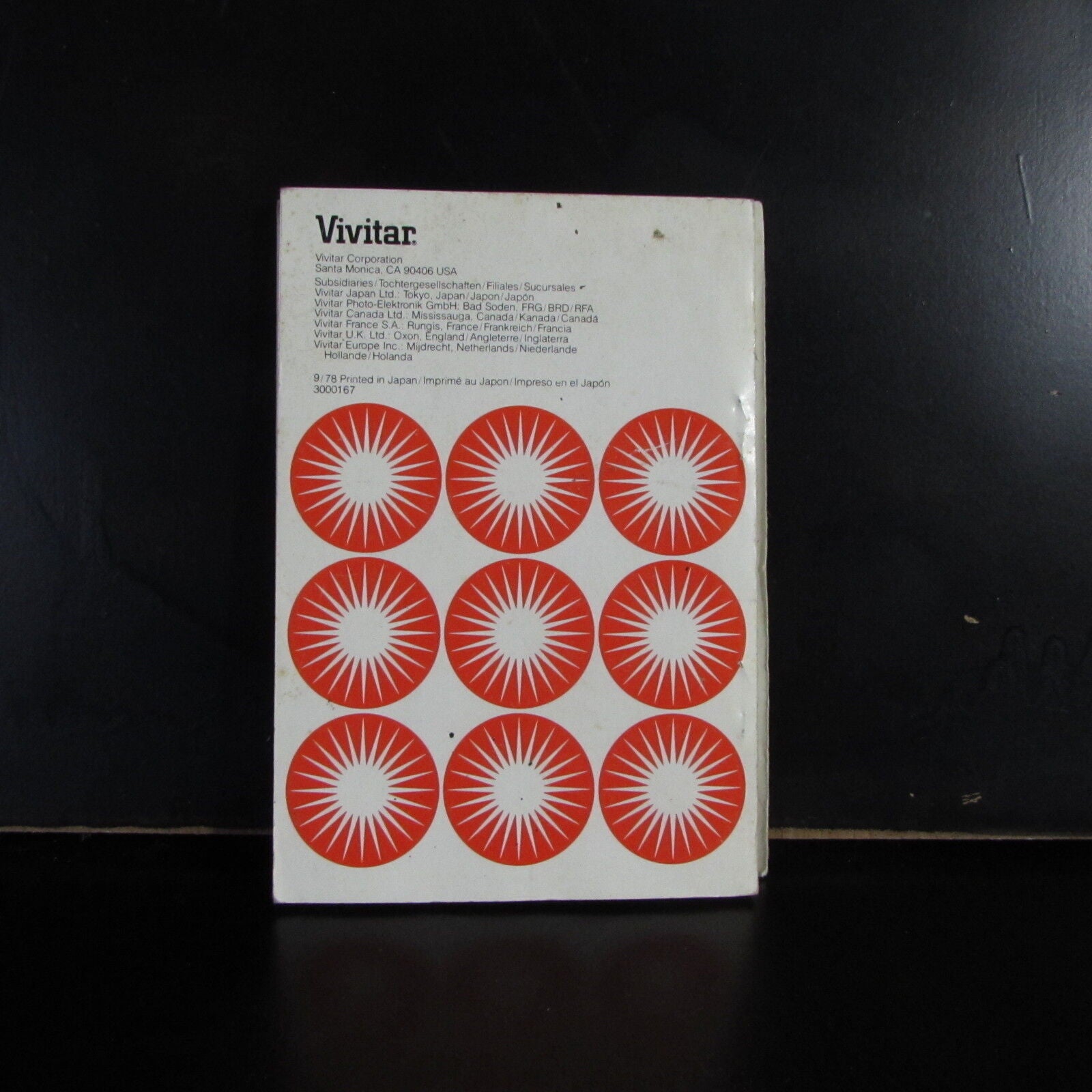 Vivitar Flash 283 Owne's Guide Instruction Manual E G F S Languages B00123