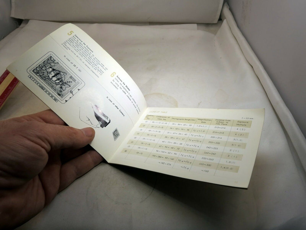 Minolta SR Extension Macro Tube II lens Owner's Guide Instructions English E