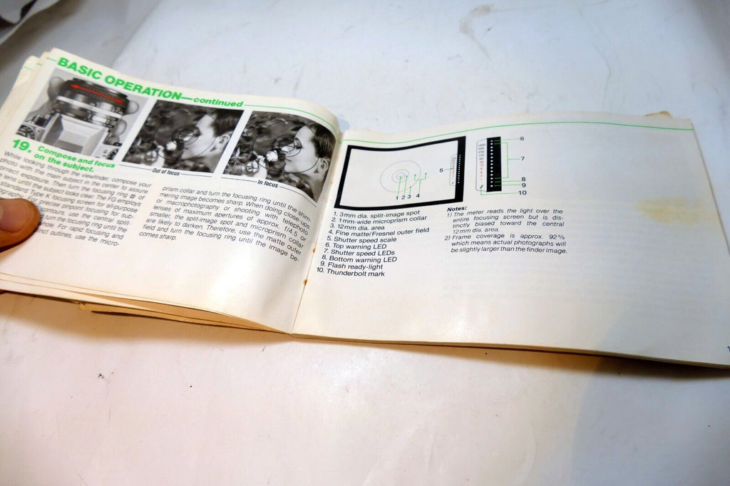 Nikon FG Camera nstructions manual guide English EN - MISSING COVER PAGE