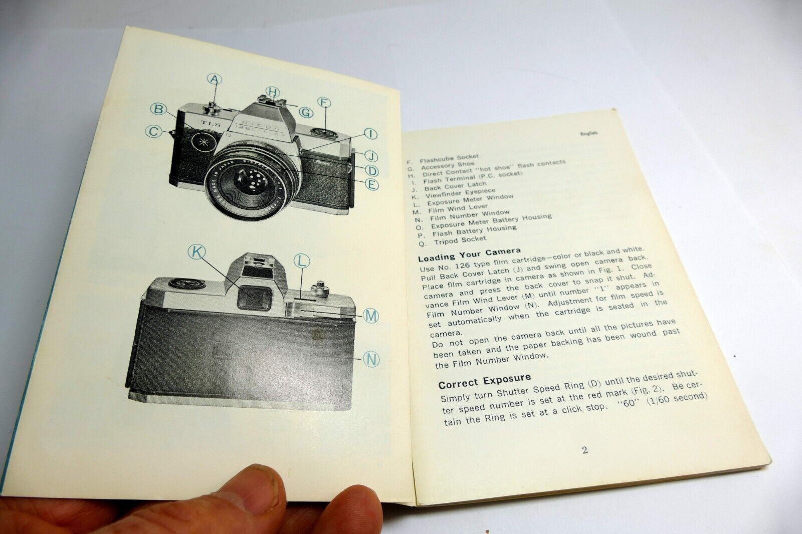 Ricoh 126C-FLEX TLS Camera Instruction Manual / User Guide EN - genuine OEM