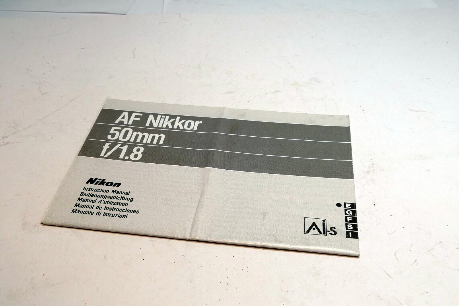 Nikon AF 50mm f1.8  Ai-s Nikkor lens  Guide manual