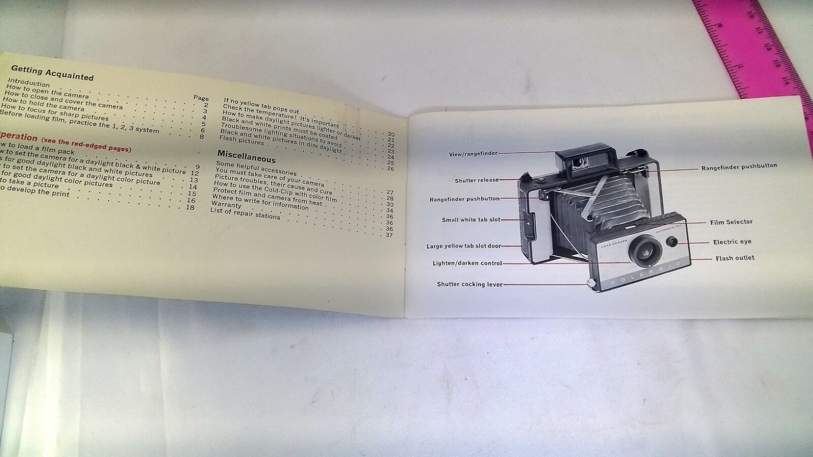 Polaroid Automatic 104 Land Camera Instruction Guide Manual English
