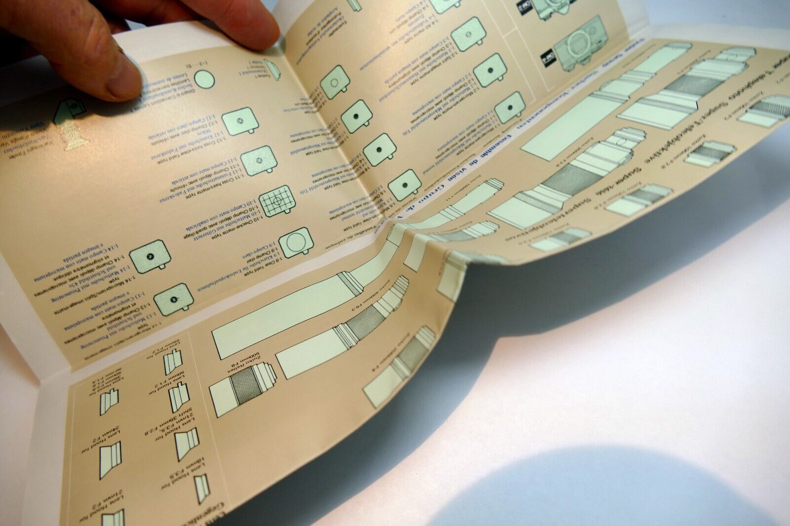 Olympus OM System  chart lens accessory guide brochure