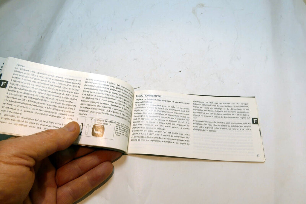 Canon FD ZOOM Lens Sales Brochure guide Instructions