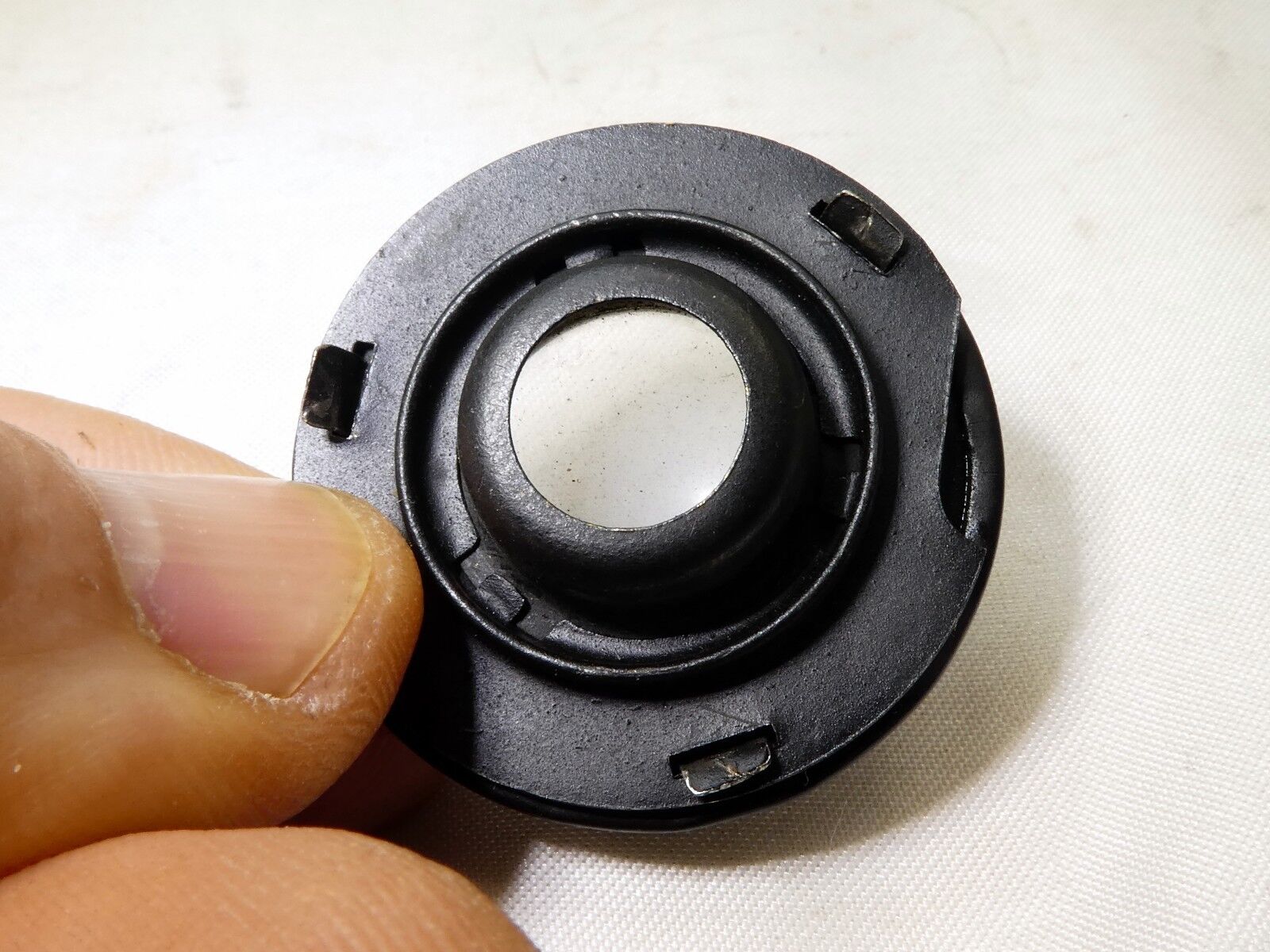 Rear lens filter with metal ring