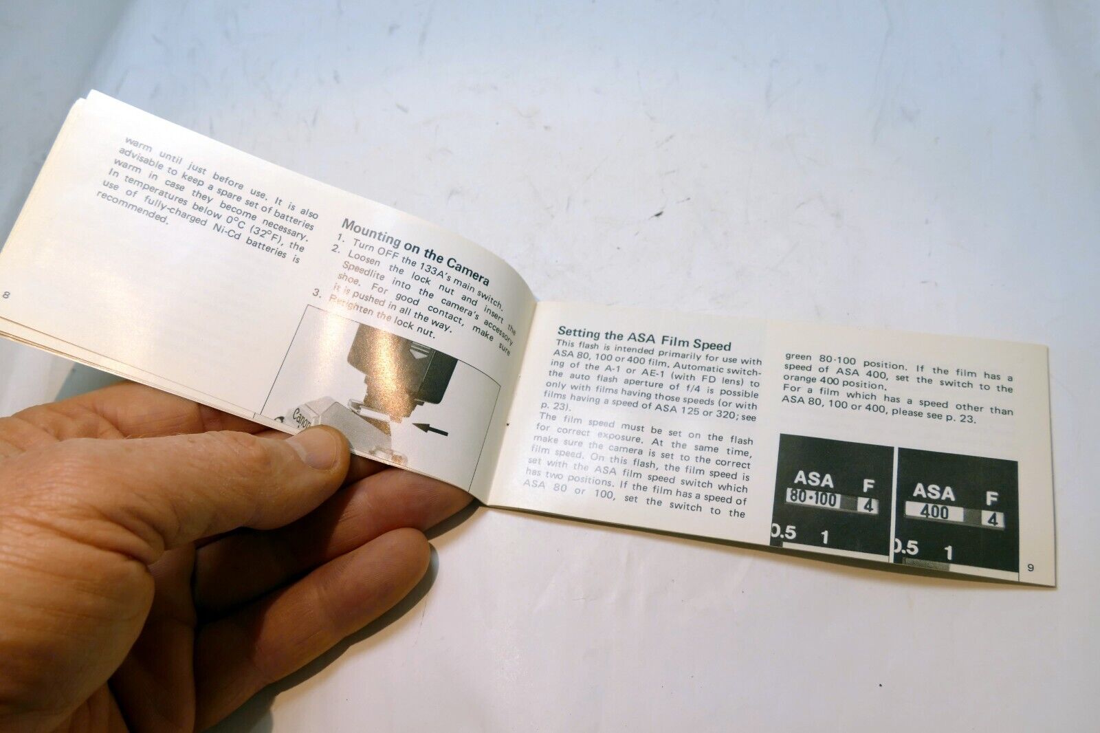 Canon 133A Speedlight Flash  Instructions  guide manual English EN