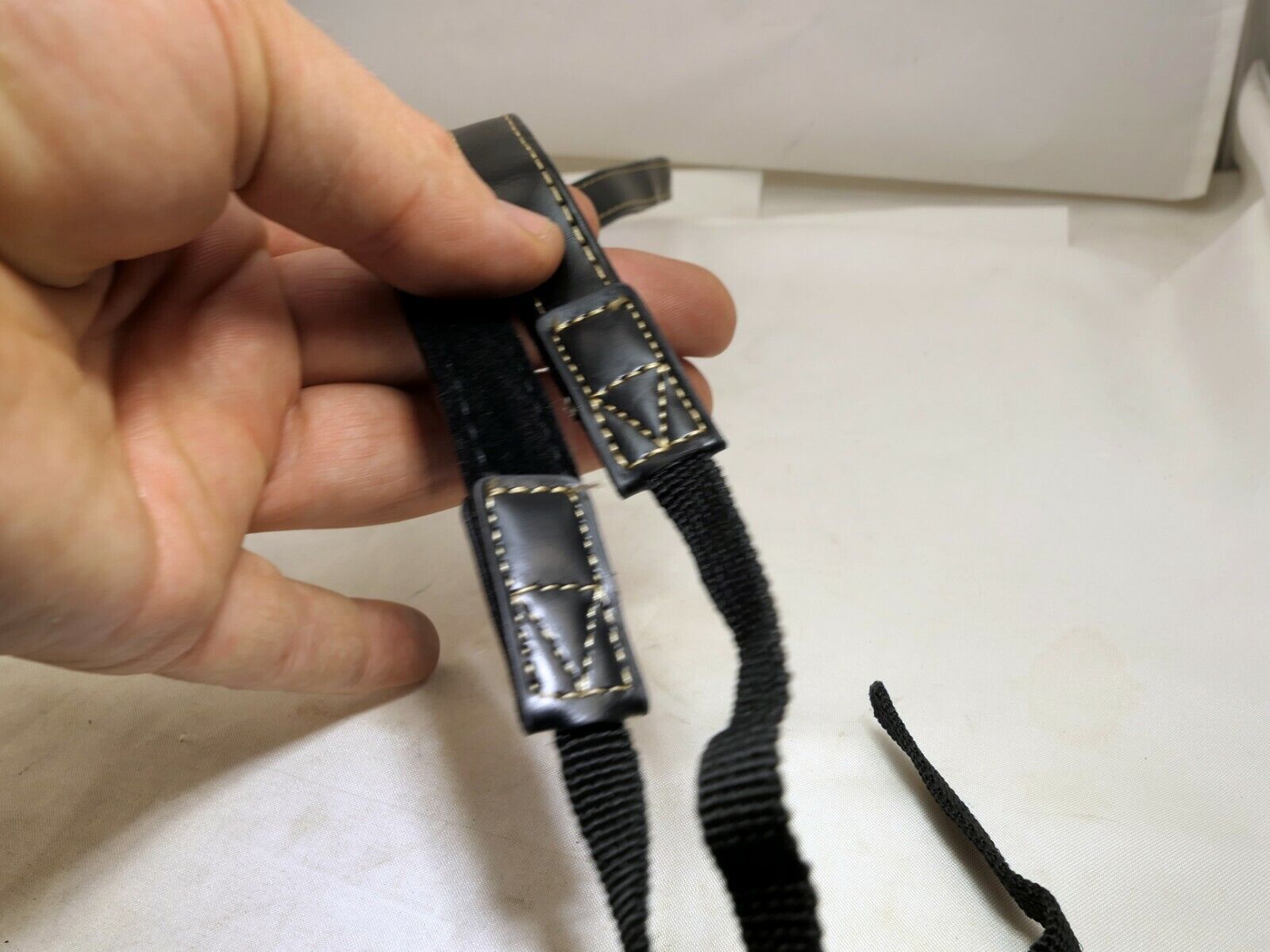 1.5cm  wide/narrow Neck Shoulder Strap for camera Brown (missing both buckles)