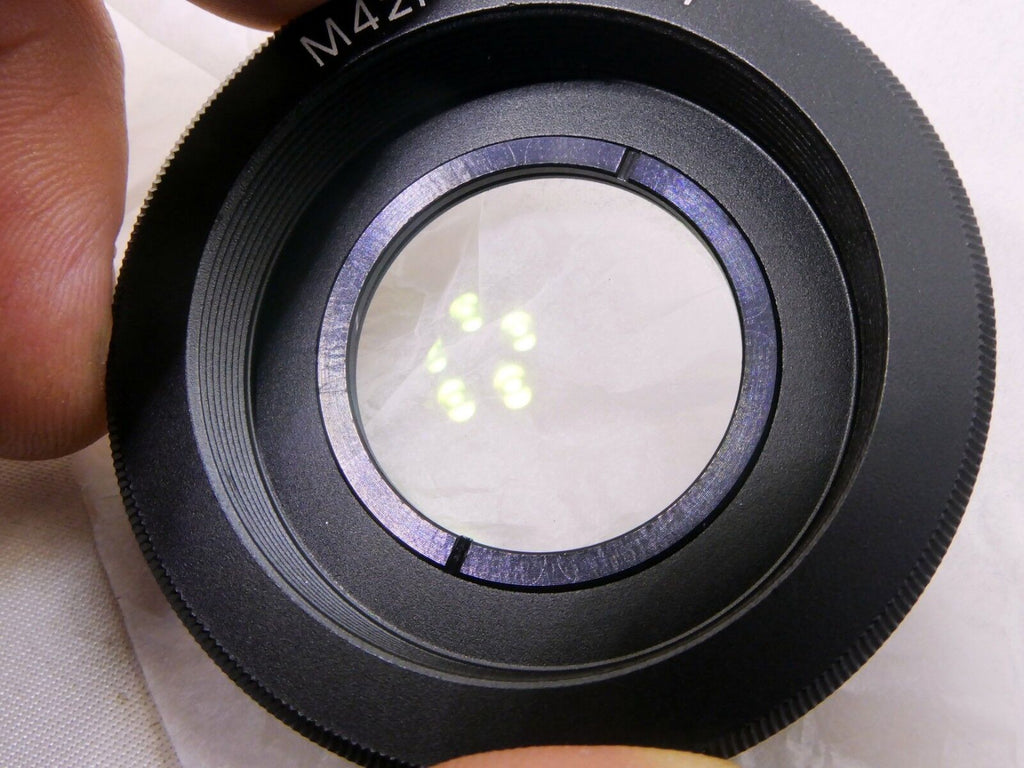 M42 Pentax screw mount Lens to Nikon F Ai-s Camera adapter Ring w Glass Infinity