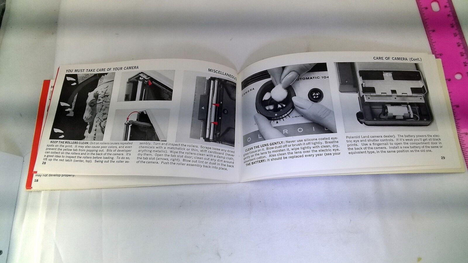 Polaroid Automatic 104 Land Camera Instruction Guide Manual English