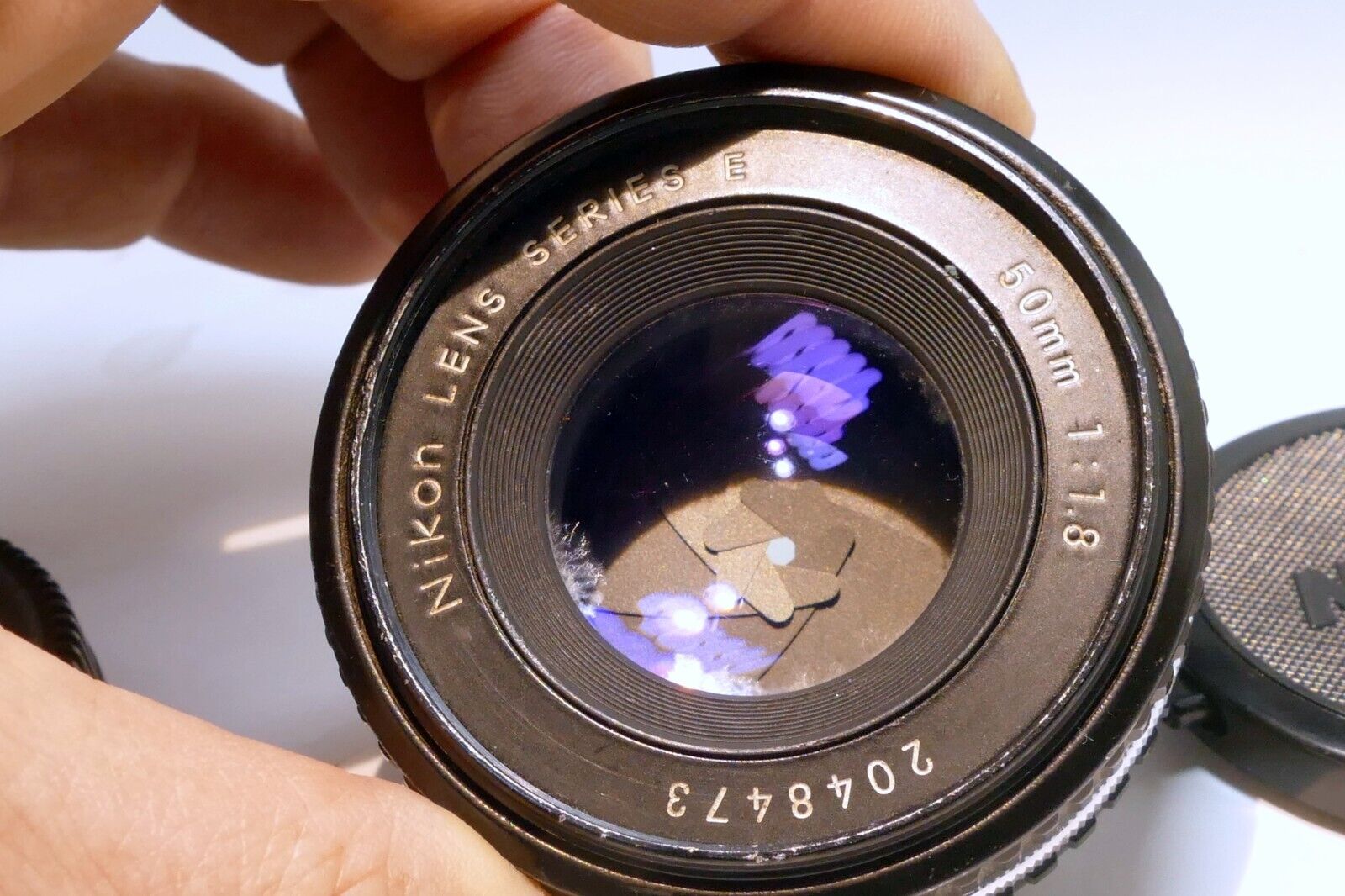 Nikon E series 50mm f1.8 Ai-s Lens prime pancake with little bit of fungus