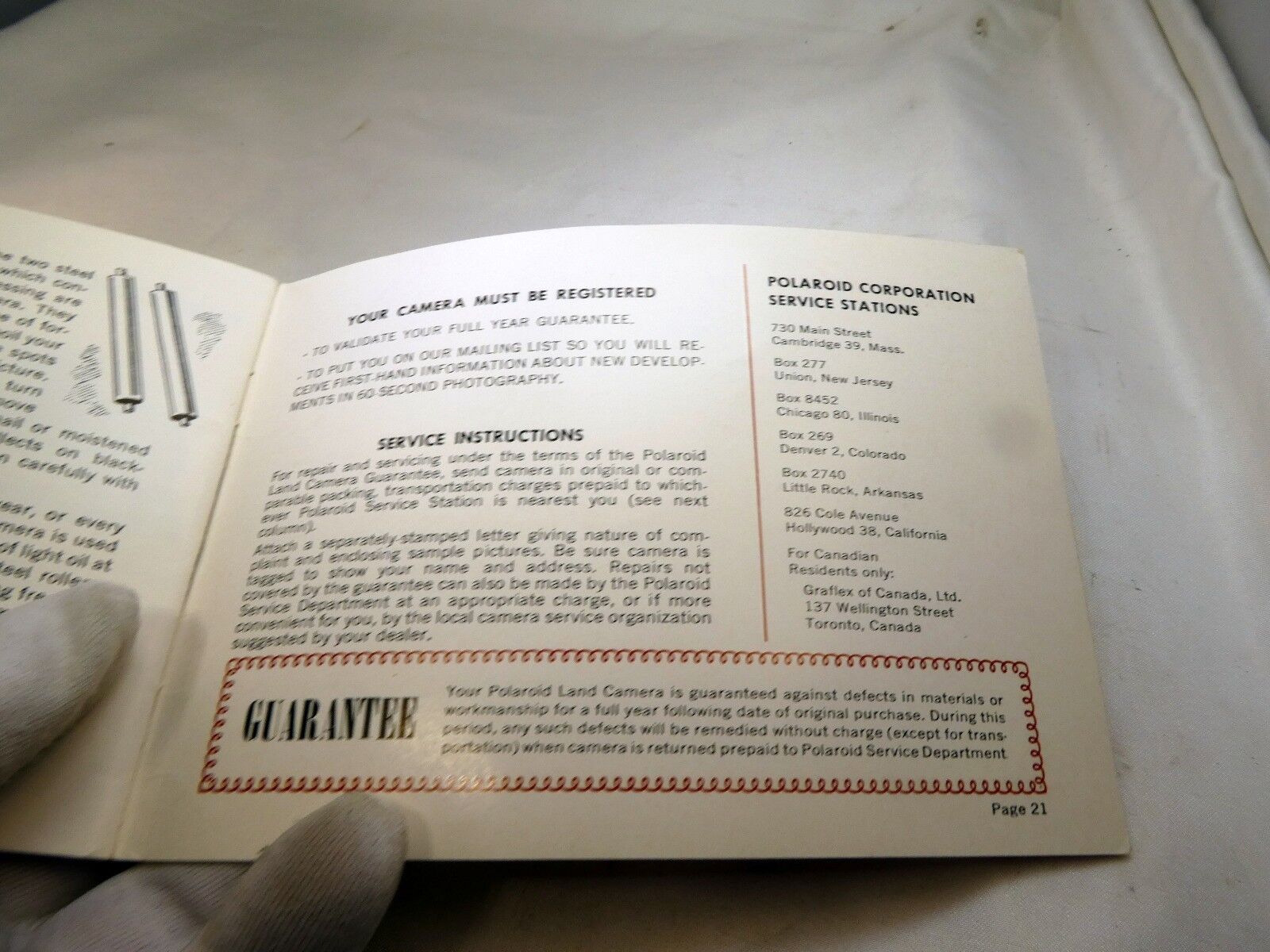 Polaroid speedliner Land 95A Camera Instructions Manual Guide  English EN