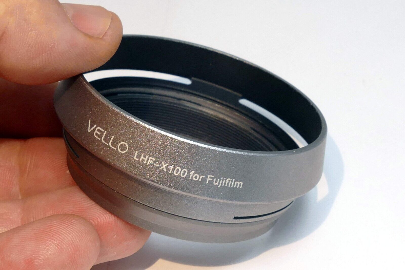 Vello LH-X100 for  Fujifilm Hood  Fuji FinePix X100 camera ( Gray / Silver )