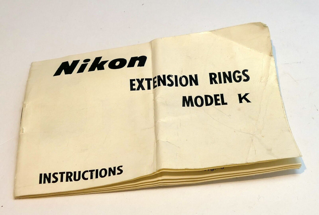 Nikon Model K Extension Rings Macro  Instruction Guide (EN) Manual