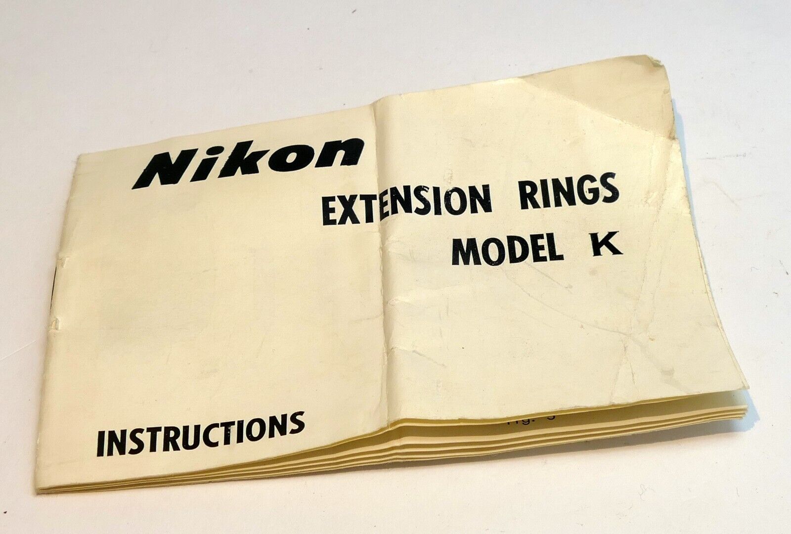 Nikon Model K Extension Rings Macro  Instruction Guide (EN) Manual